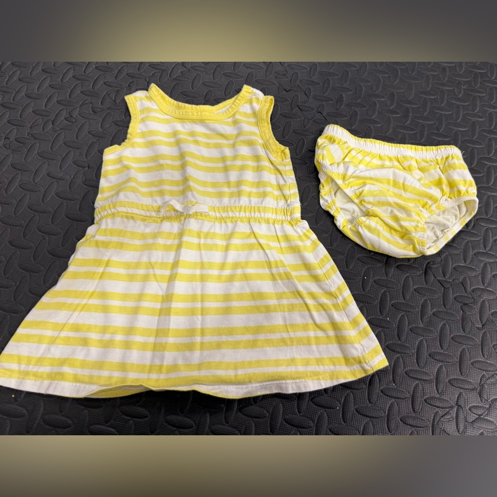 Primary Sunny Striped Tank Dress & Bloomer